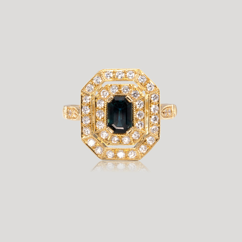 bague-octogonale-saphir-diamants-1