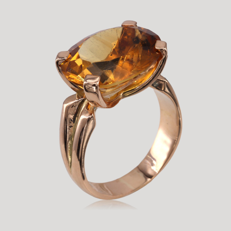 importante-bague-citrine-or